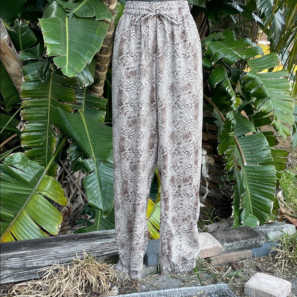 Snakeskin, Walter Baker joggers, or balloon pants